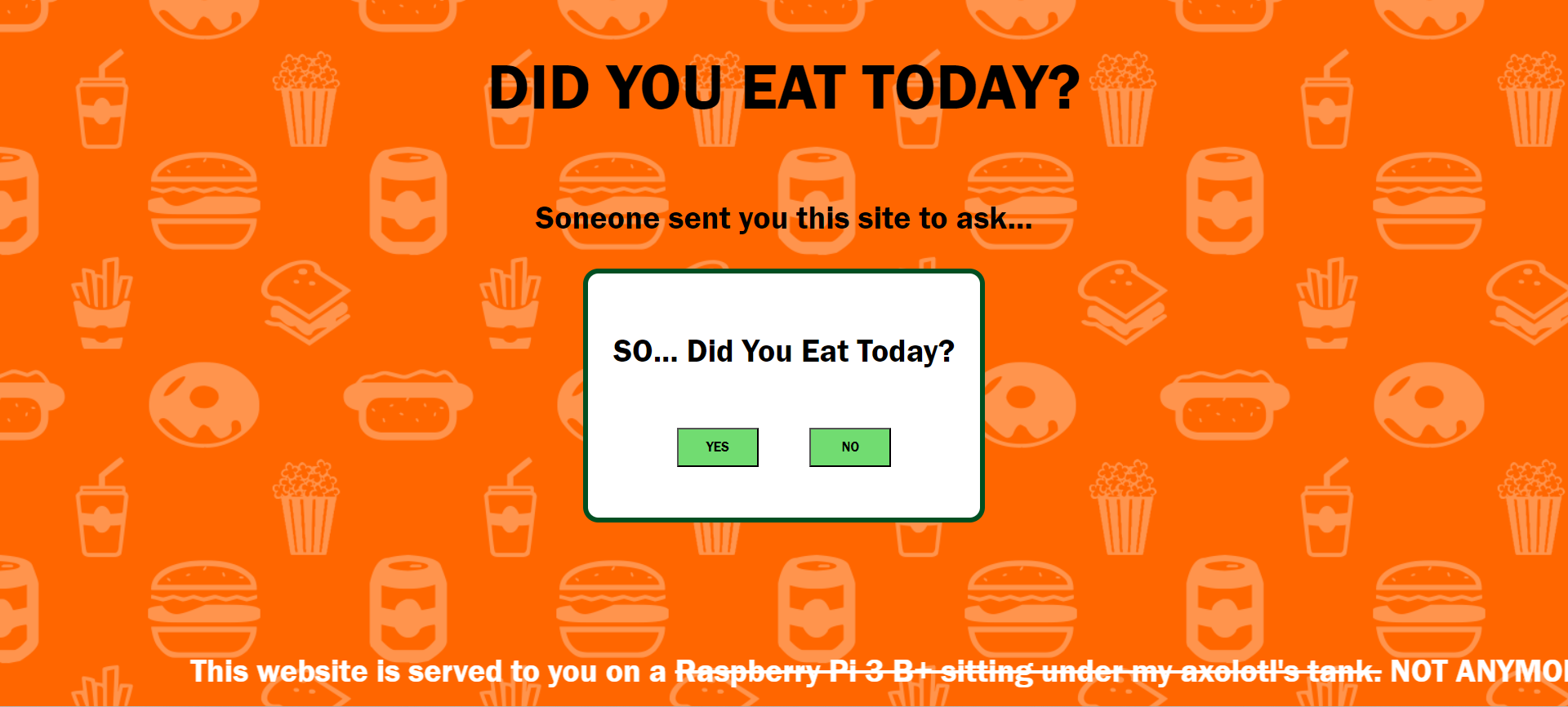 Photo of the didyoueattoday website